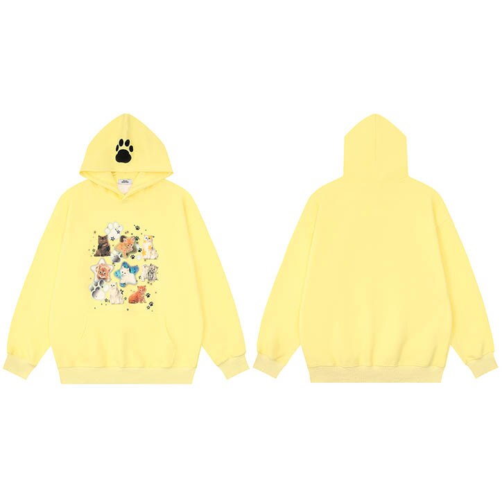 Cats Graphic Hoodie