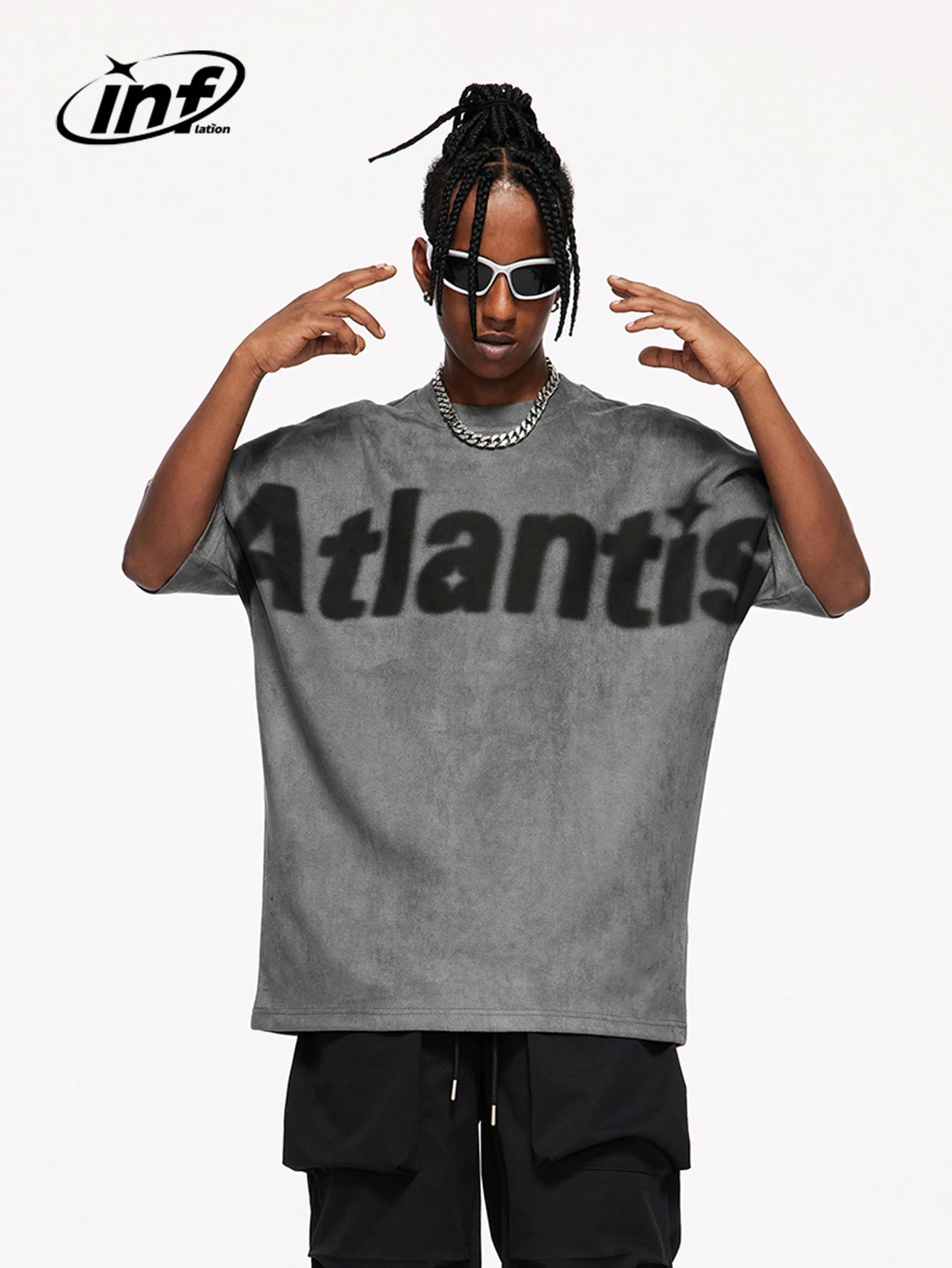 Atlantis Faux Suede Oversized T-shirts