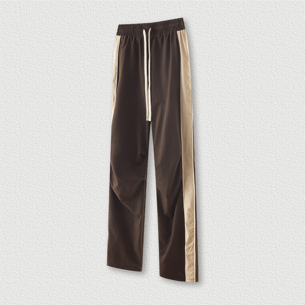 ZODF Retro Basic Side Patchwork Trousers