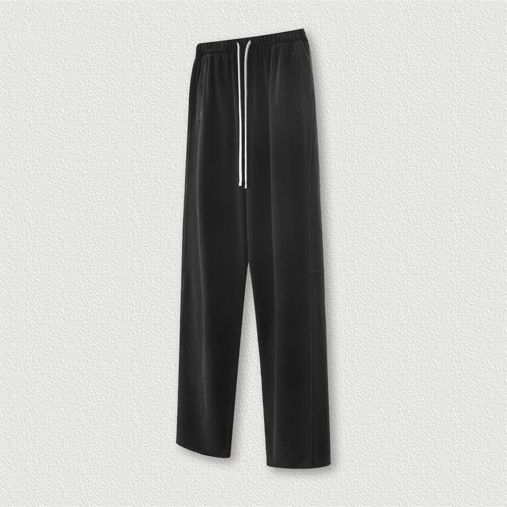 ZODF Retro Cotton Loose Edge Oversized Straight Washed Sweatpant