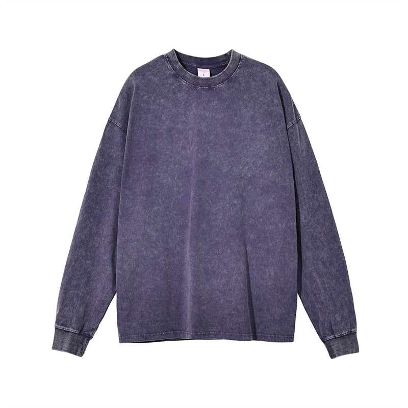 ZODF Long Sleeve Washed Cotton T-shirt