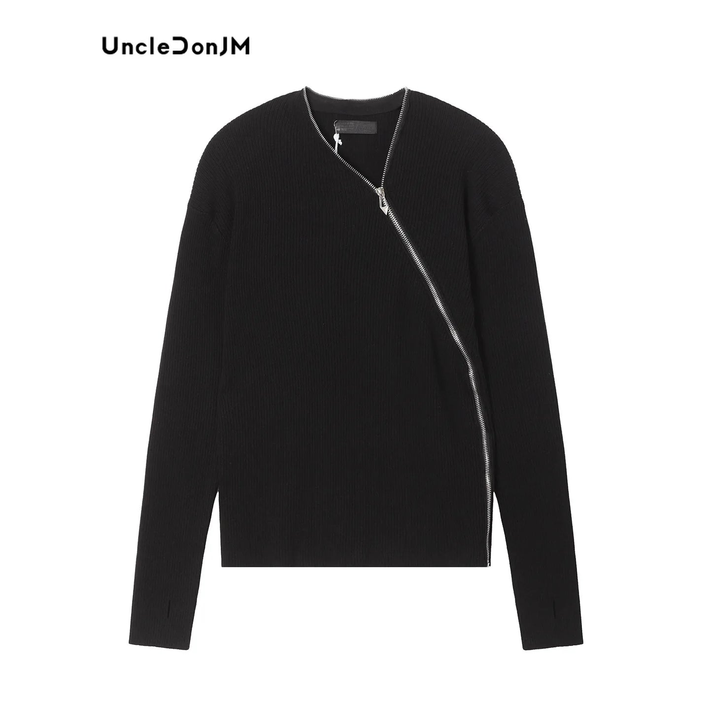 Zipper Spliced Sweater