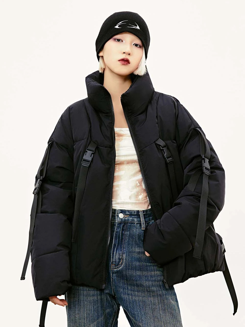 MADEEXTREME Deconstructed Ribbon Puffer Jacket