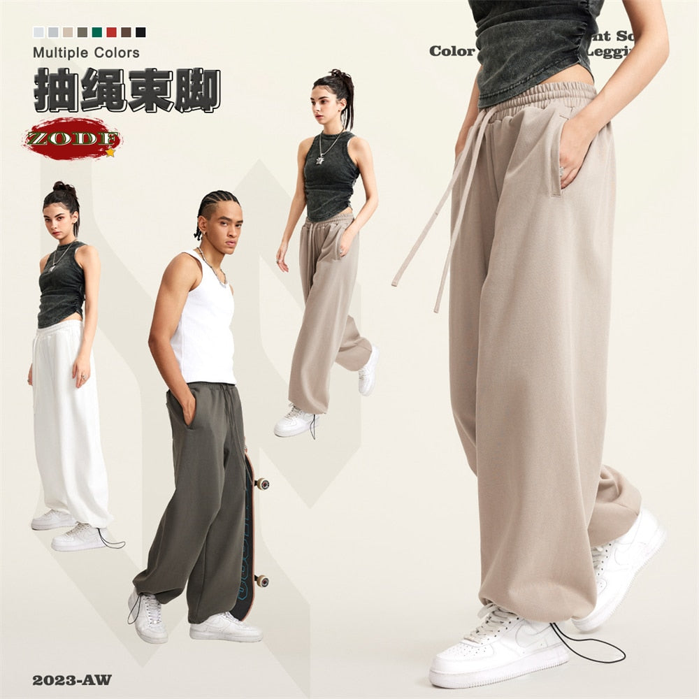 ZODF Casual Heavy Weight Loose Straight Leg Trousers