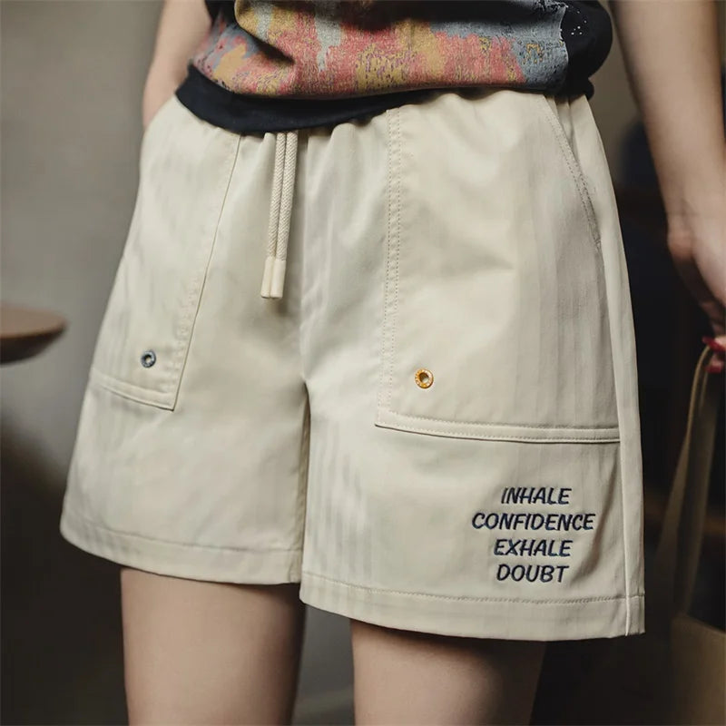 Vintage Style Loose Outdoor Cargo Shorts