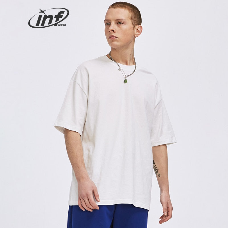 INFLATION Multicolors Cotton Unisex Minimalist Basic Short Sleeve T-shirts