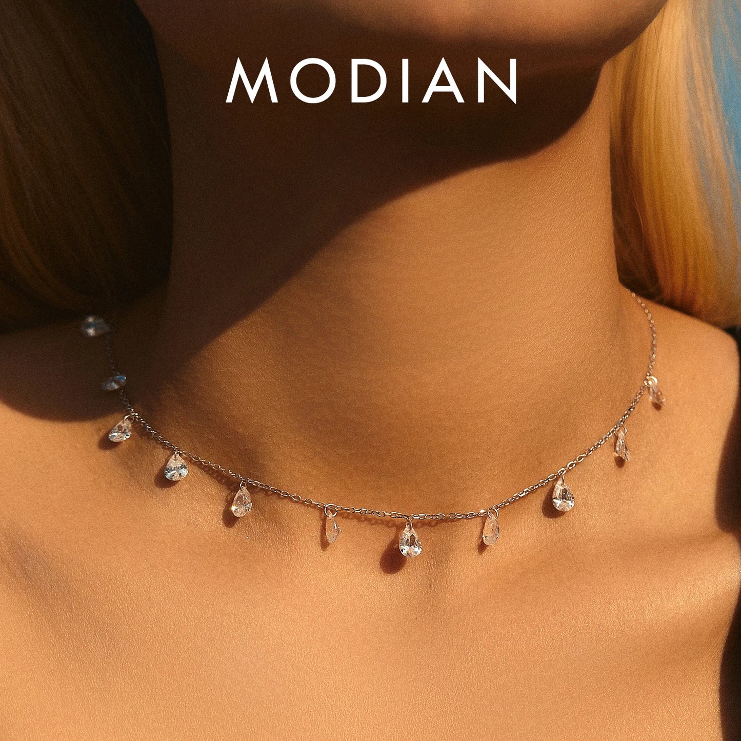 Stackable Clavicle Sparkling Zircon Neck Chain