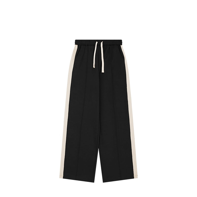 INFLATION Vintage Side Stripe Track Pants Unisex Elastic Waist Wide Leg Pants Male Trousers