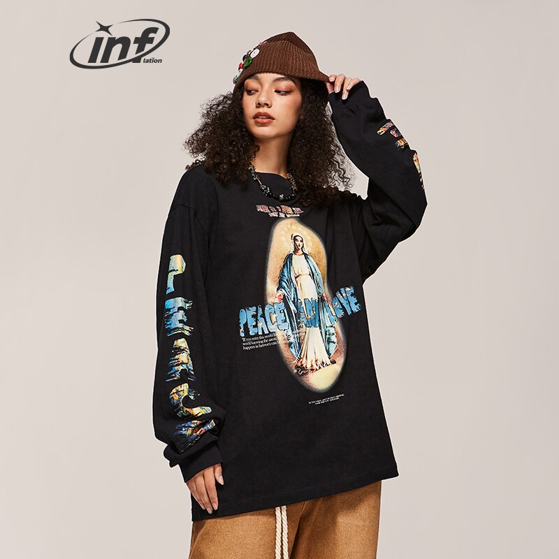 Peace And Love Oversize Graphic T-shirt