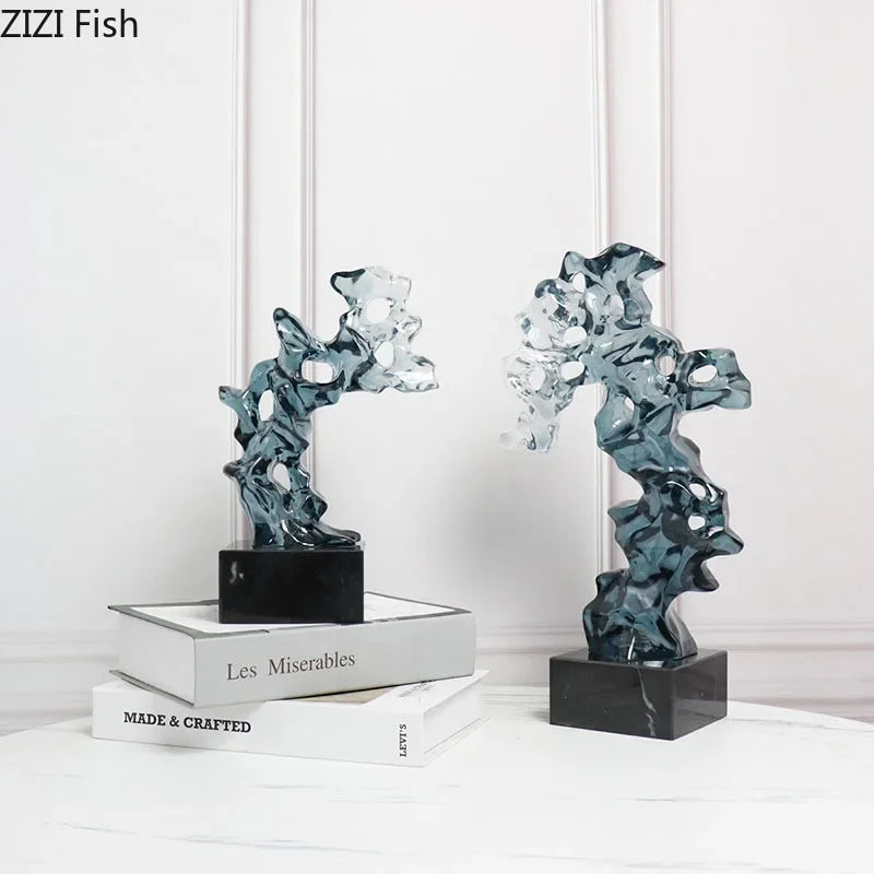 Transparent Taihu Stone Rockery Creative Resin Sculpture