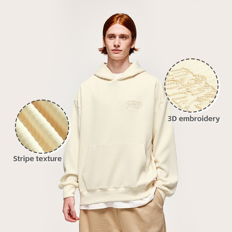 INFLATION Knitwear Oversized Stretch Embroidery Hoodie