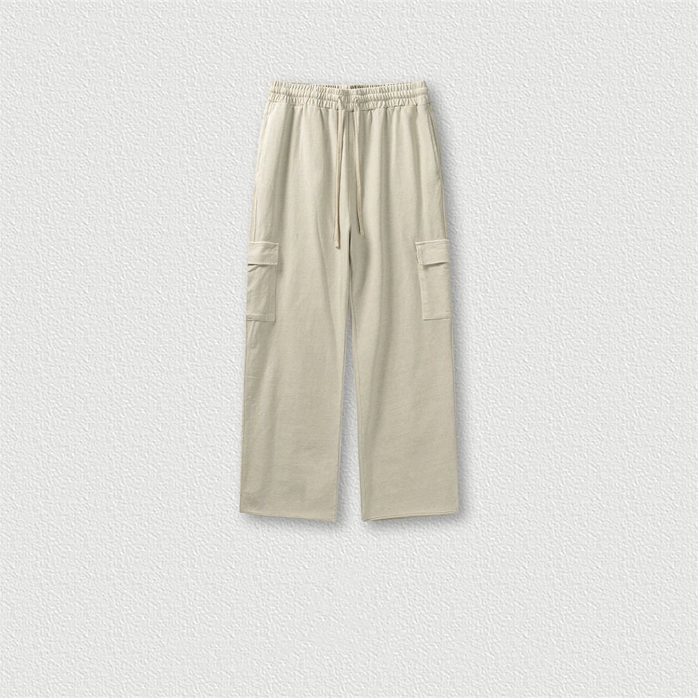 Casual Washed Straight Multi-Pockets Cargo Pants