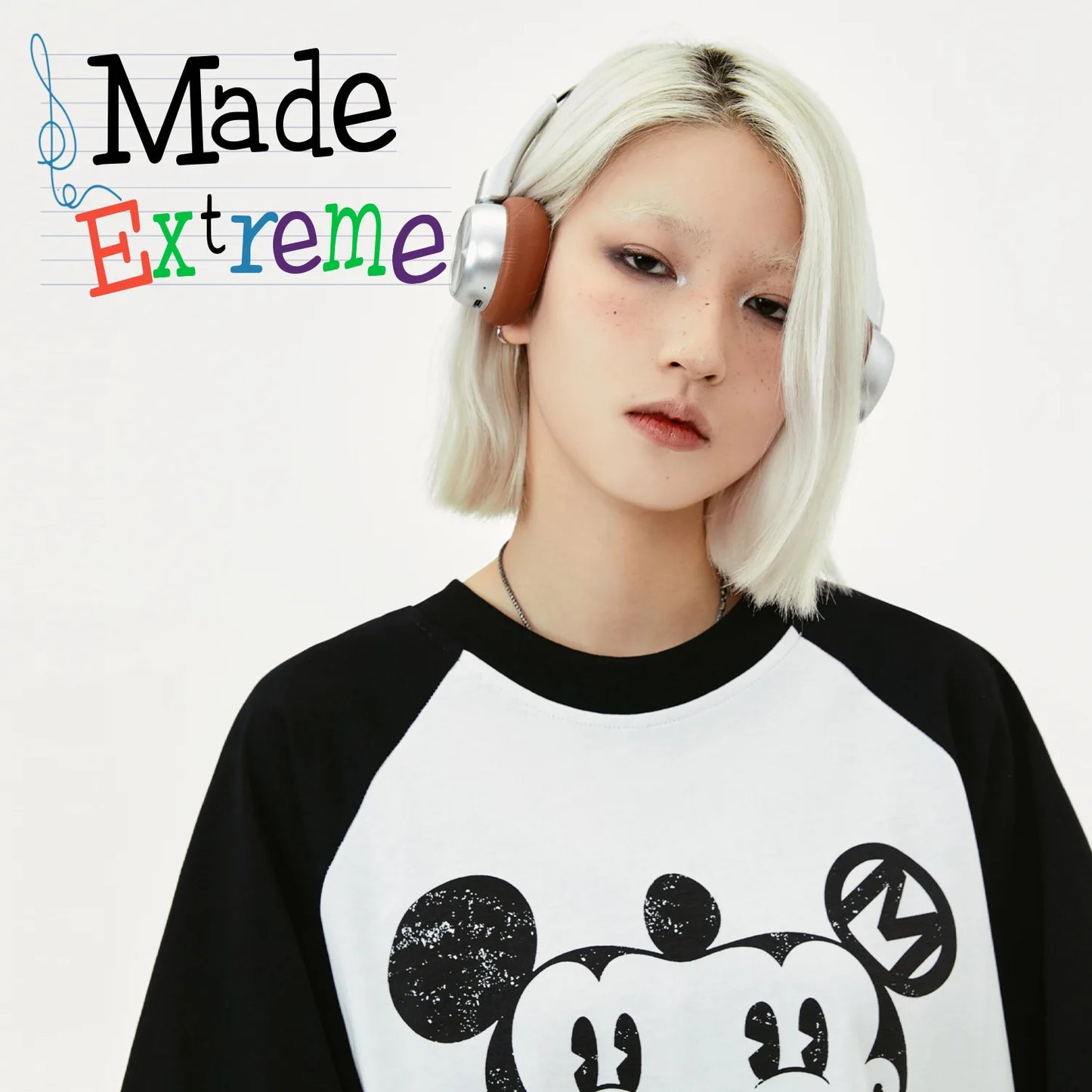 MADEEXTREME Multi-eye Spoof Print Graphic T-Shirt