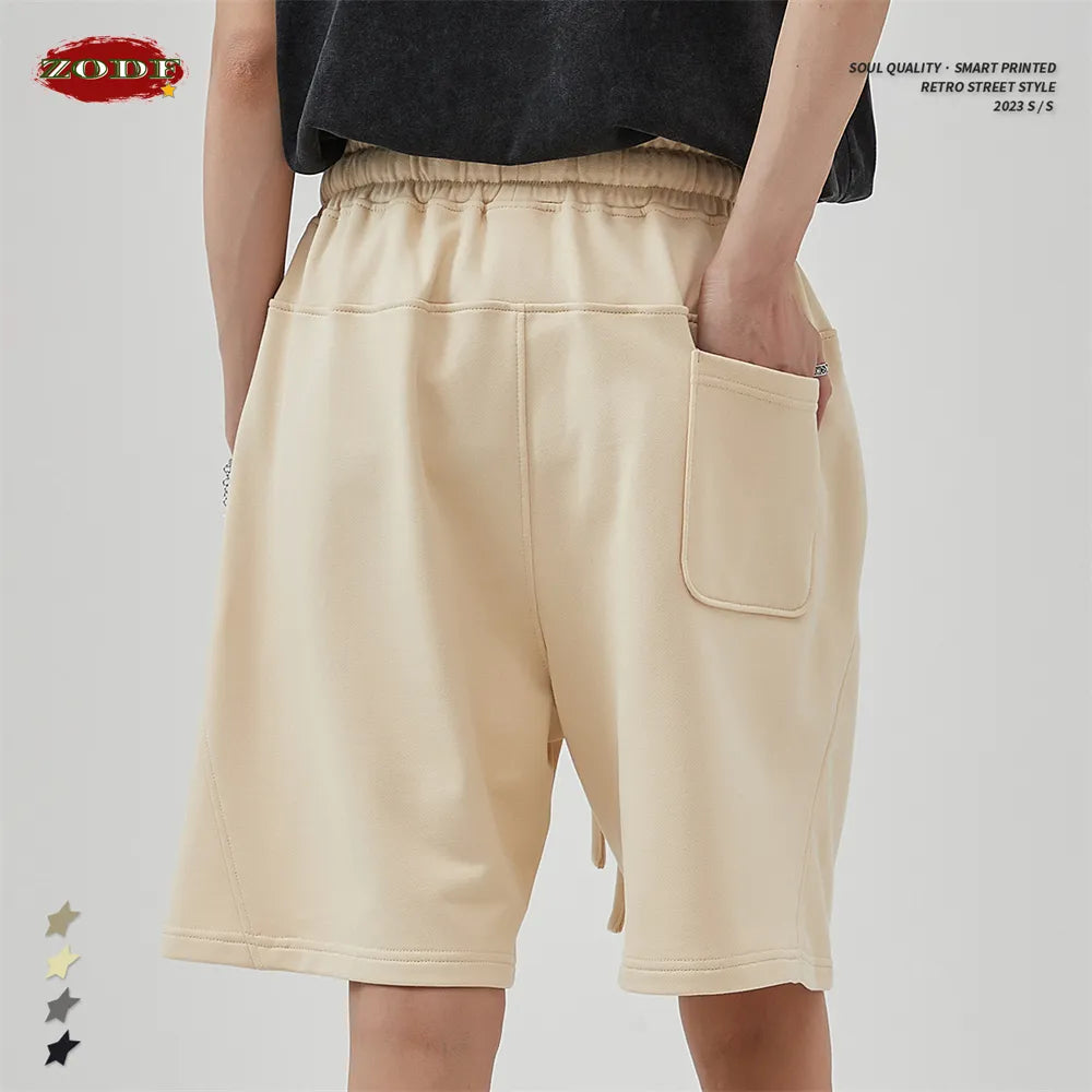 ZODF Oversized Solid Cotton Shorts