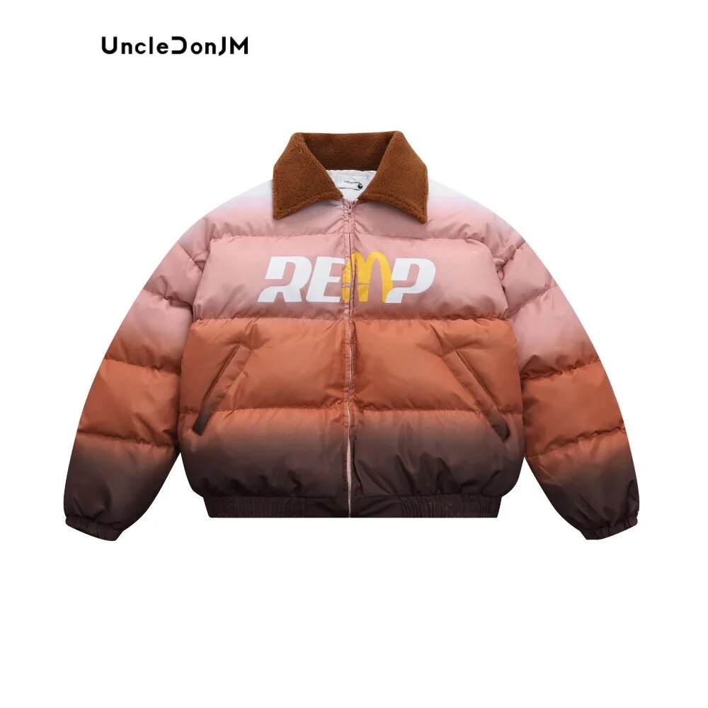 Gradient Cotton-padded Puffer Jacket