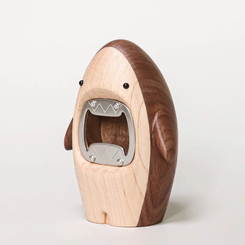 Creative Wooden Shark Soda Cap Remover