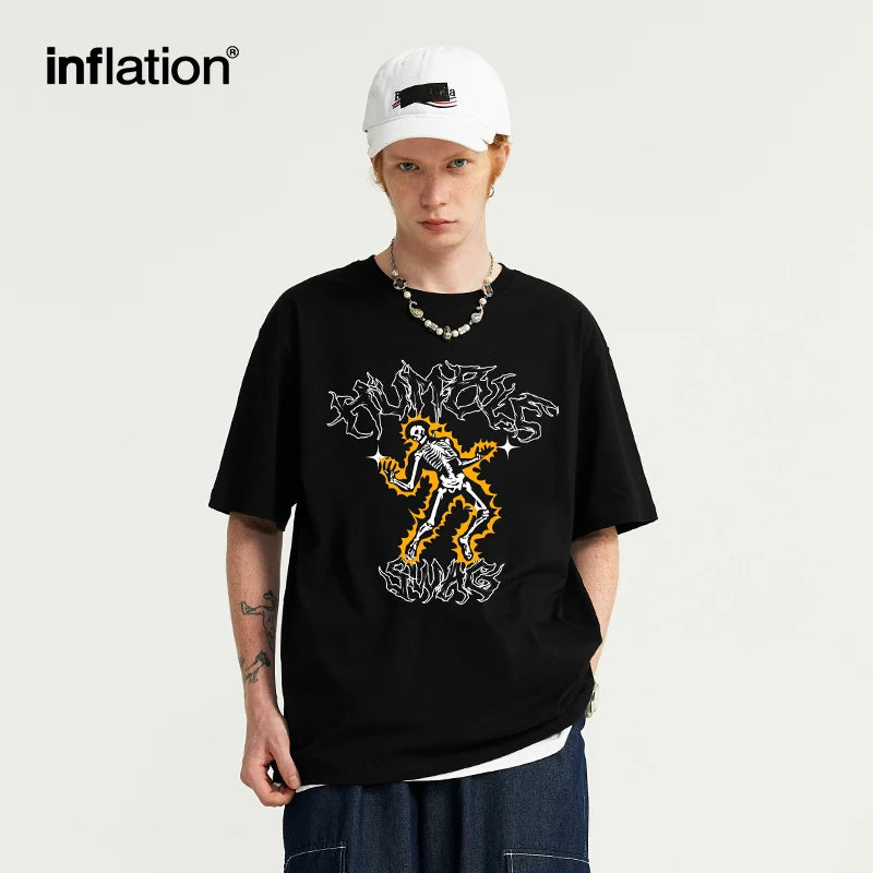 Skull Graphic Print Short Sleeve T-Shirt