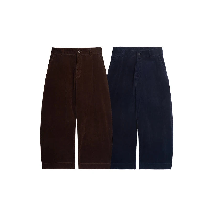 Corduroy Wide-Leg Pants Japanese Cotton Loose