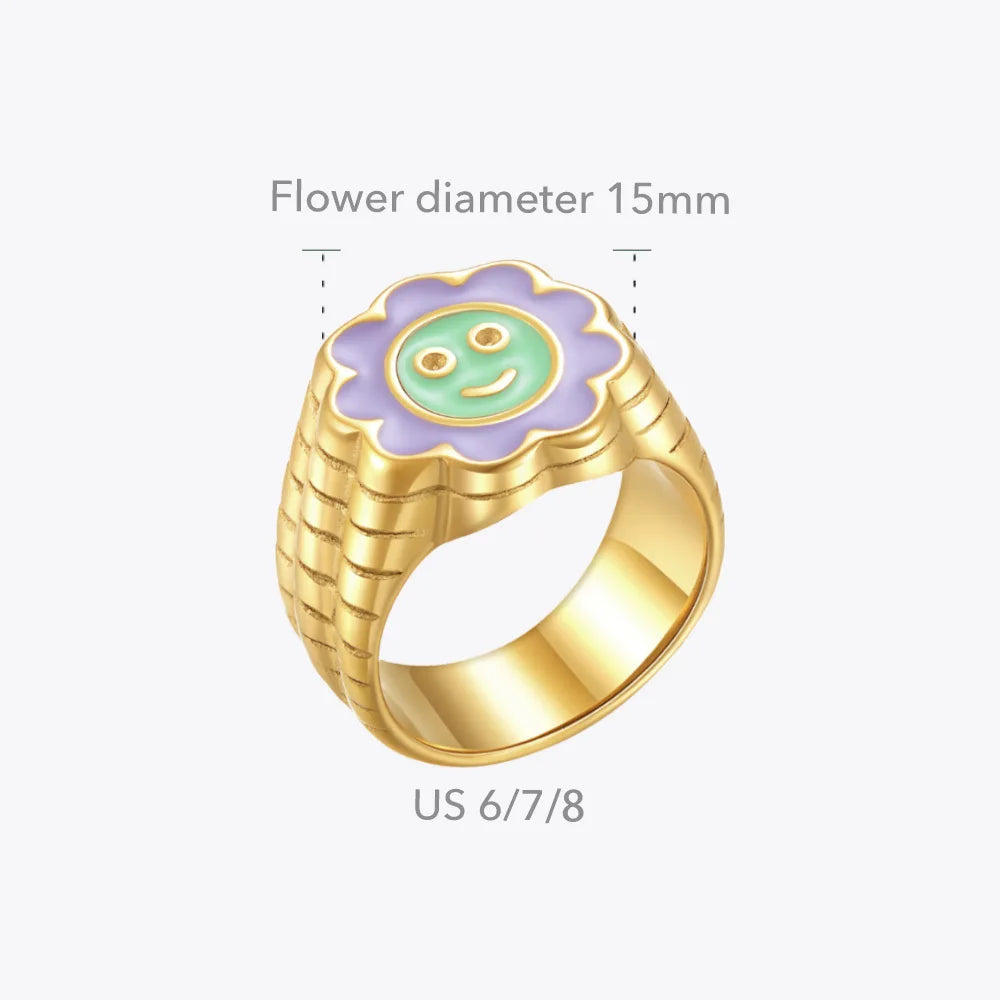 Sun Bloom Smile Ring