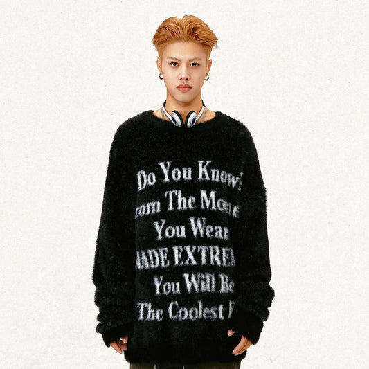 MADE EXTREME Slogan Letter Culture Sweater