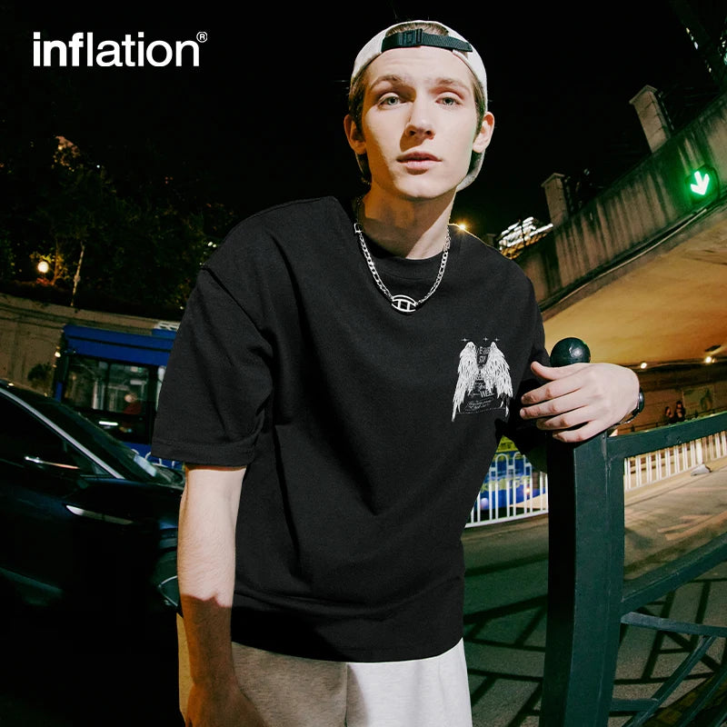 INFLATION Luminous Wing Graphic Oversized T-shirt