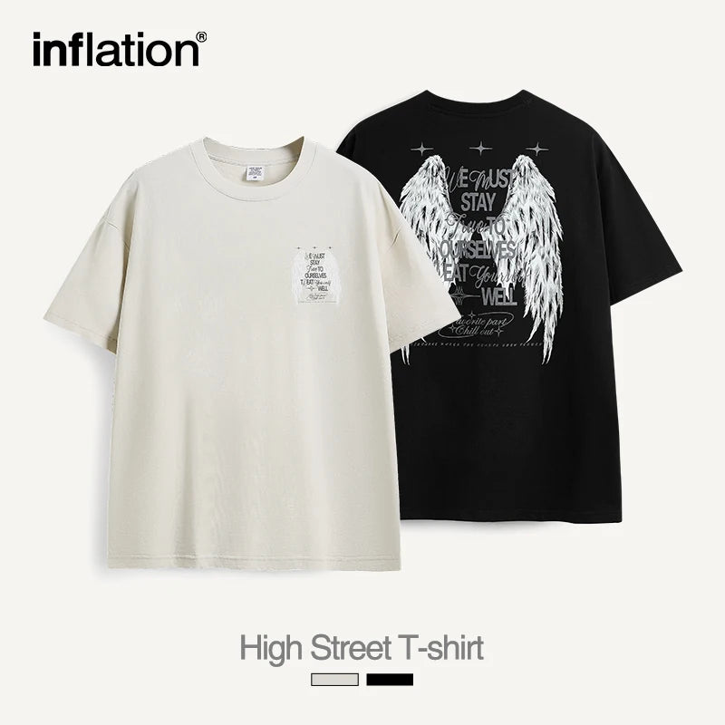 INFLATION Luminous Wing Graphic Oversized T-shirt