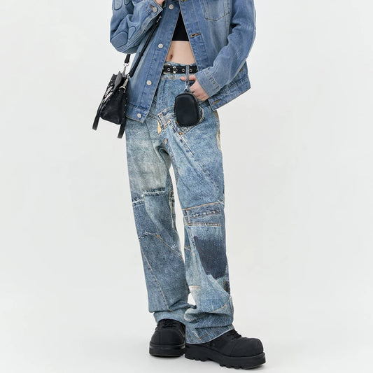 MADE EXTREME Distressed Baggy Jeans