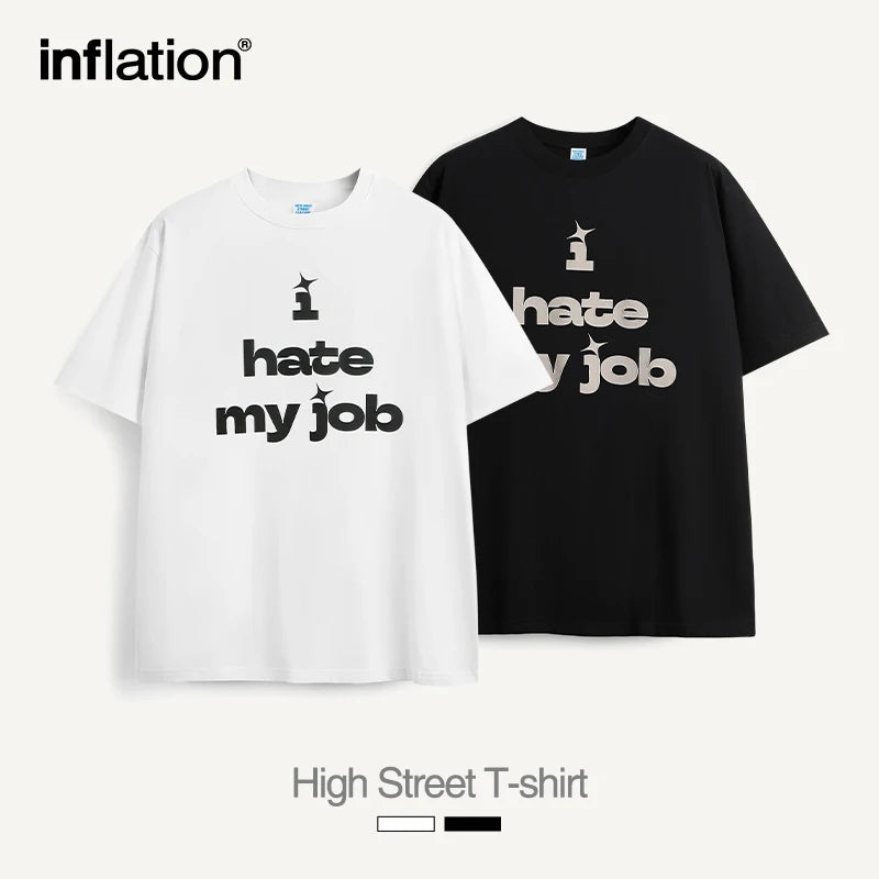 Casual Cotton "I hate my job"  Printed Short Sleeve Tee