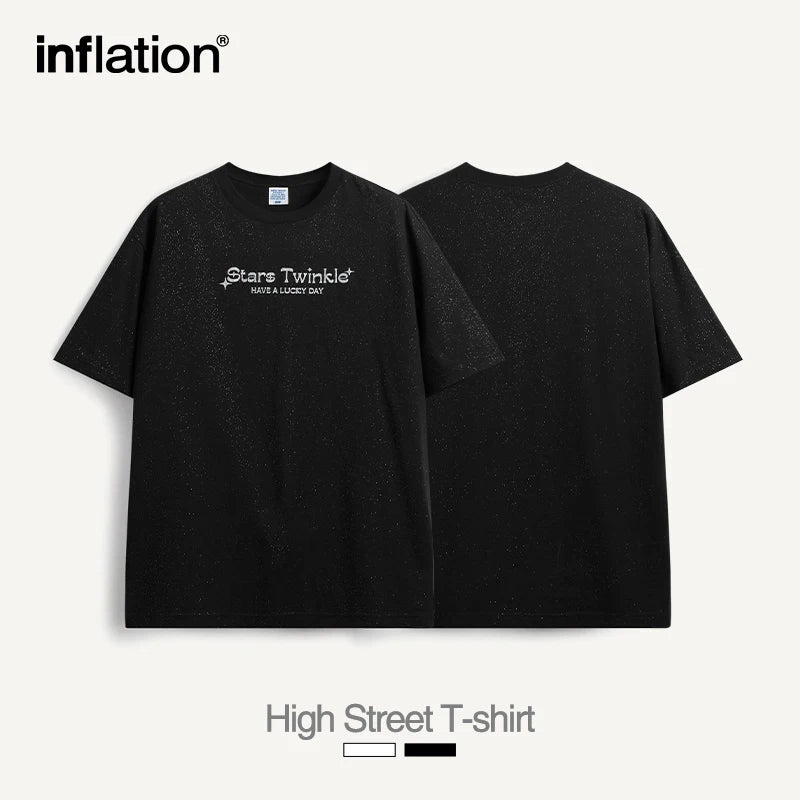 INFLATION Foil-printed Shiny T-shirt