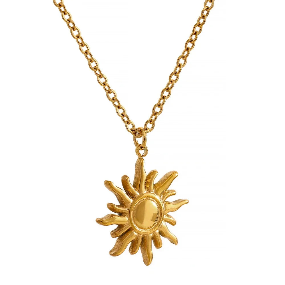 Casting Sun Pendant Necklace