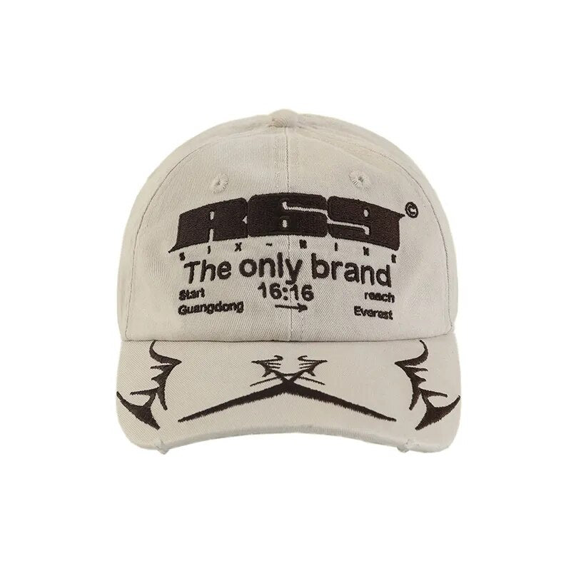 R69 Washed embroidery distressed cap