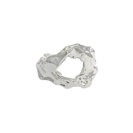 Hollow Uneven Surface Finger Ring