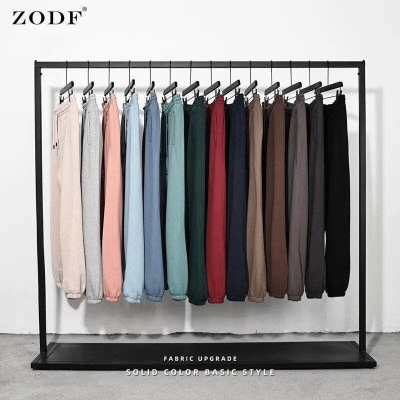 ZODF Loose Knitted Solid Fleece Sweatpants