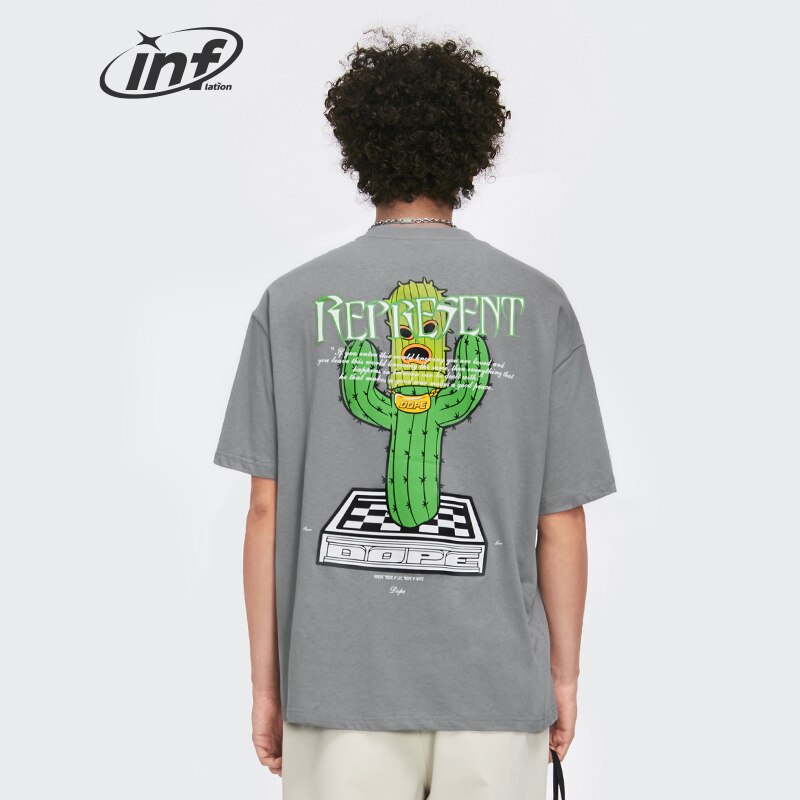 Dope Cactus Oversized Graphic Drop Shoulder T-shirt
