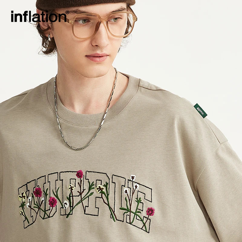 Heavyweight Floral Embroidered T-shirt