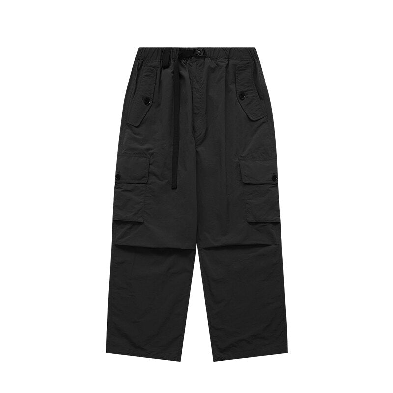 Multi Pockets Nylon Cargo Parachute Trousers