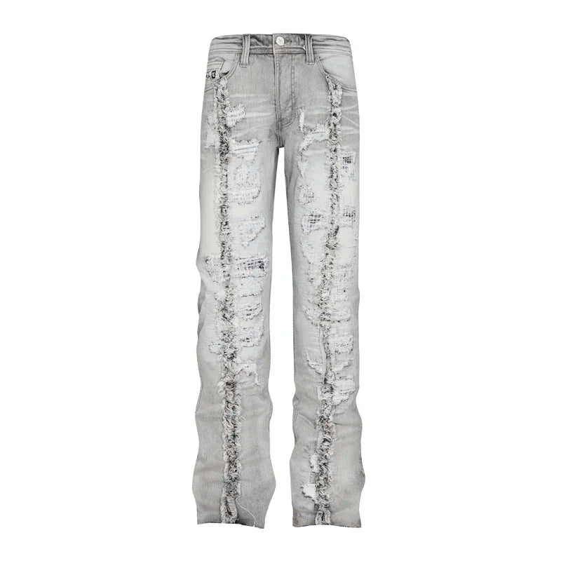R69 High Street Ripped Bootcut Skinny Jeans