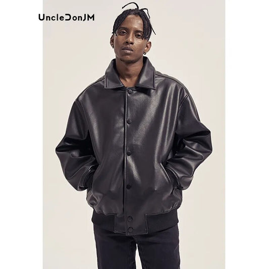 UncleDonJM Leather Biker Jacket