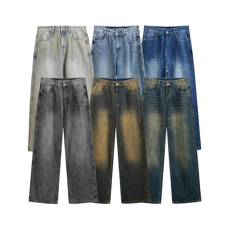 Retro Washed Unisex Denim Jeans