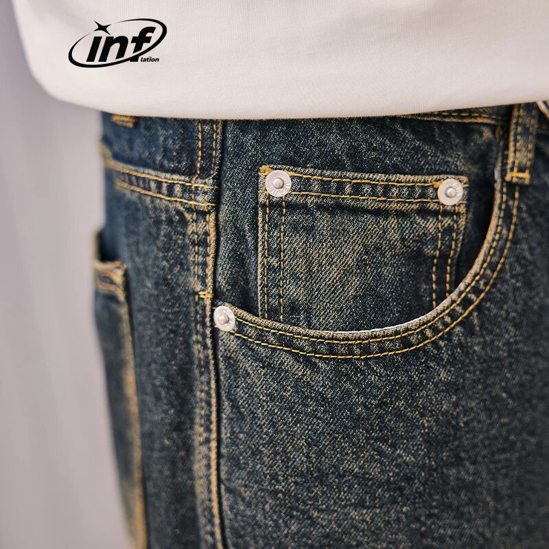 INFLATION Retro Distressed Baggy Flare Jeans