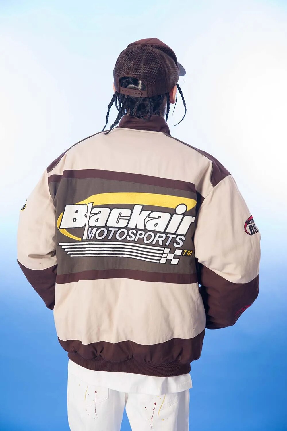 BLACK AIR Color Block Racing Jacket