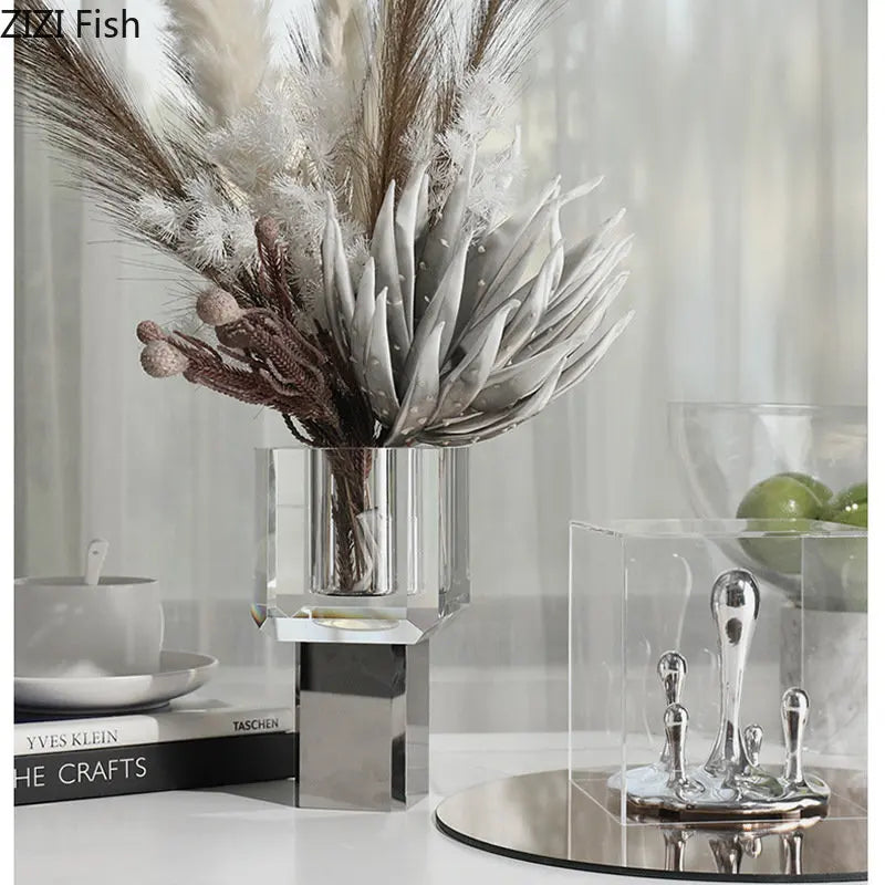 Transparent Glass Crystal Vase