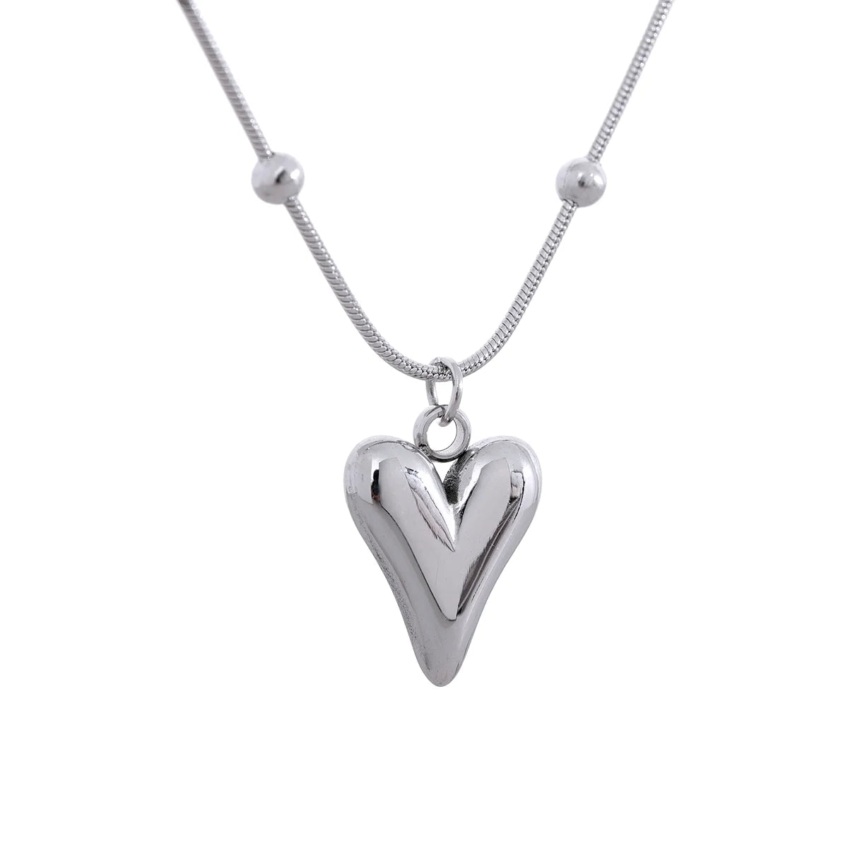 Temperament Heart Pendant Chain Necklace