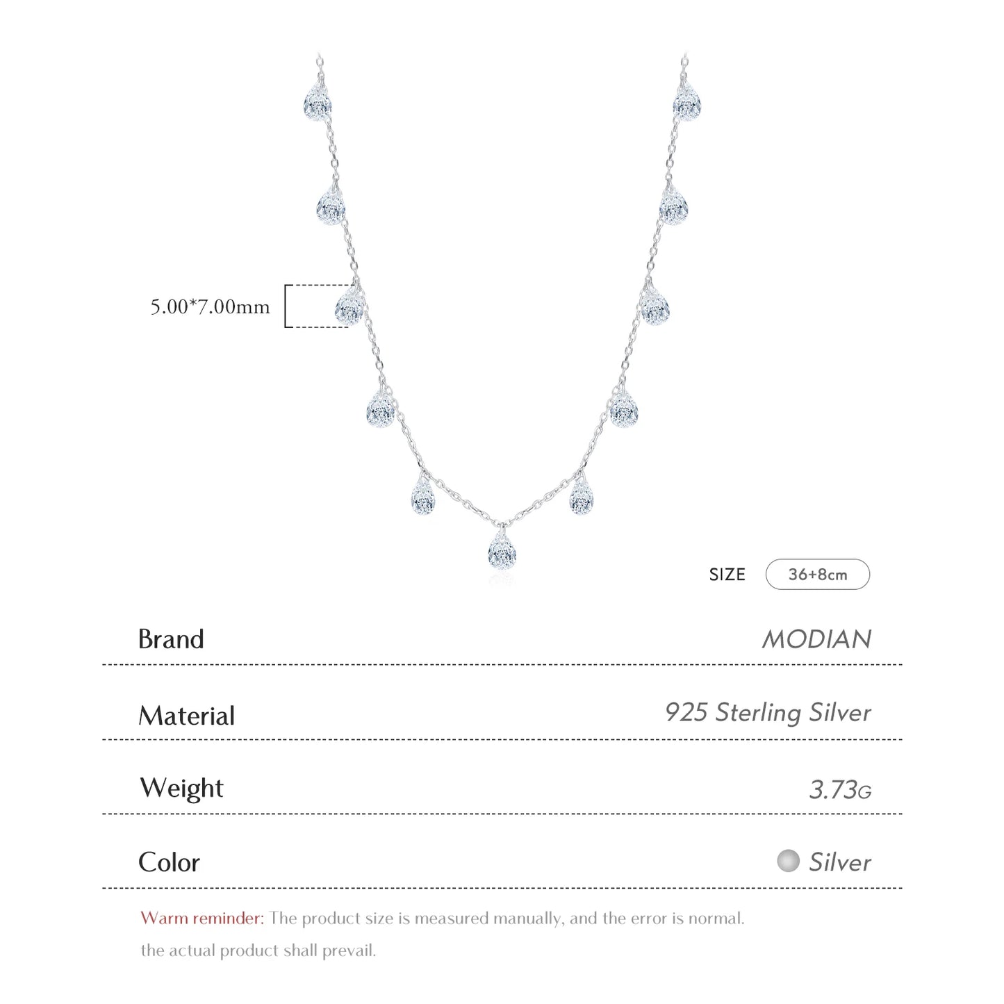 Stackable Clavicle Sparkling Zircon Neck Chain