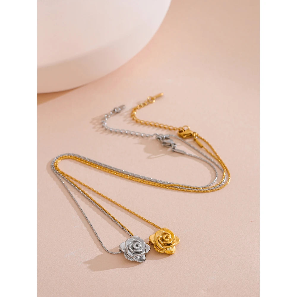 Stereoscopic Flower Pendant