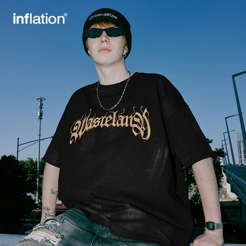 INFLATION Wasteland Print Oversized T-shirt