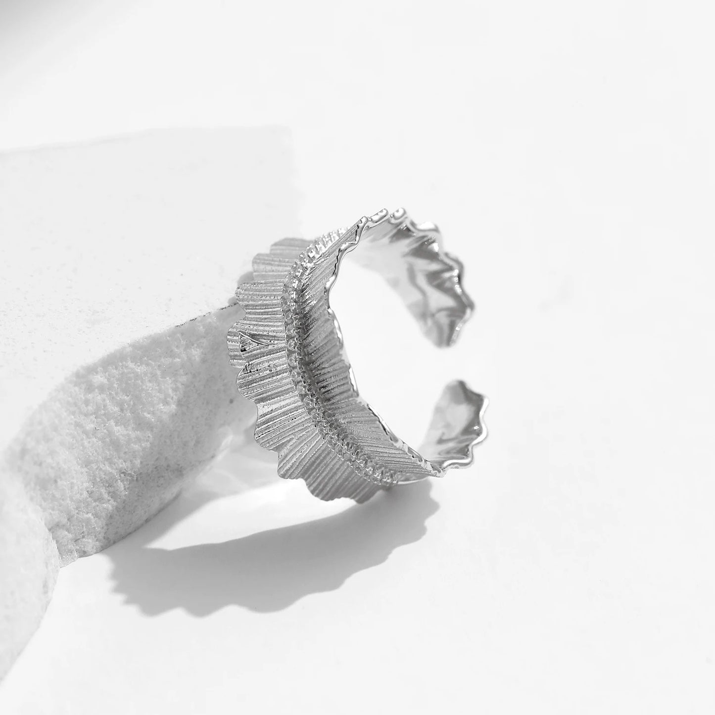 Irregular Texture Adjustable Finger Ring