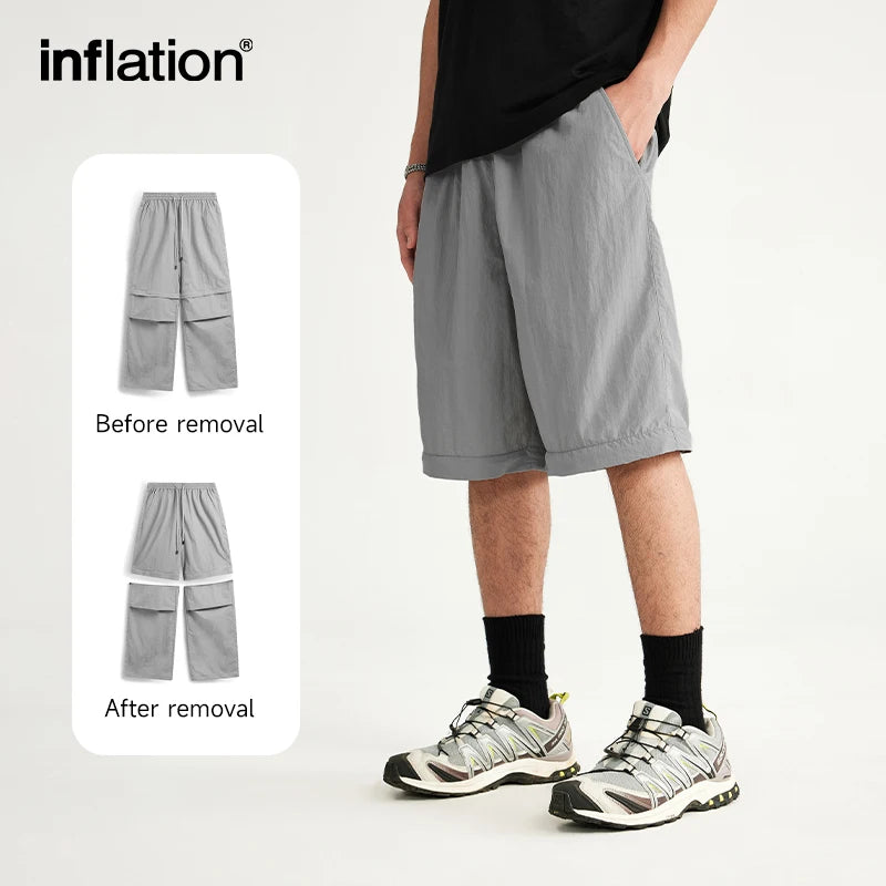 INFLATION Detachable Pants To Shorts Waterproof Nylon Trousers