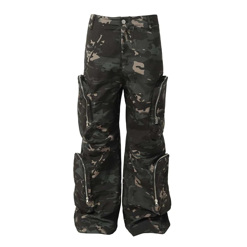 Camouflage Tooling Multi-pocket Tactical Pants