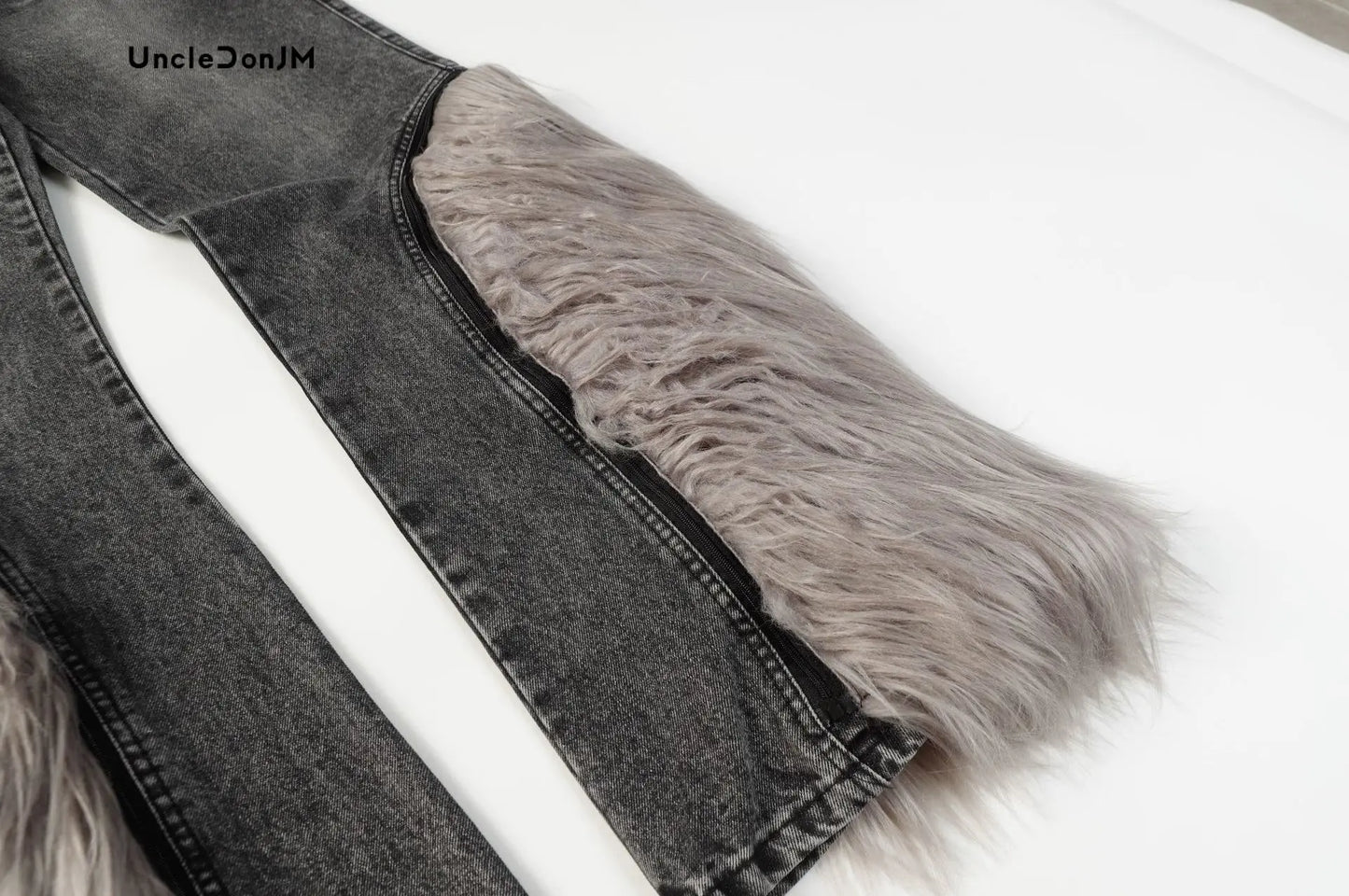 Fur Patchwork Jeans